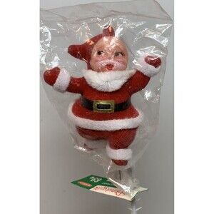 Vintage Santa Floral Pick Christmas Decor Table Centerpiece Arrangement READ